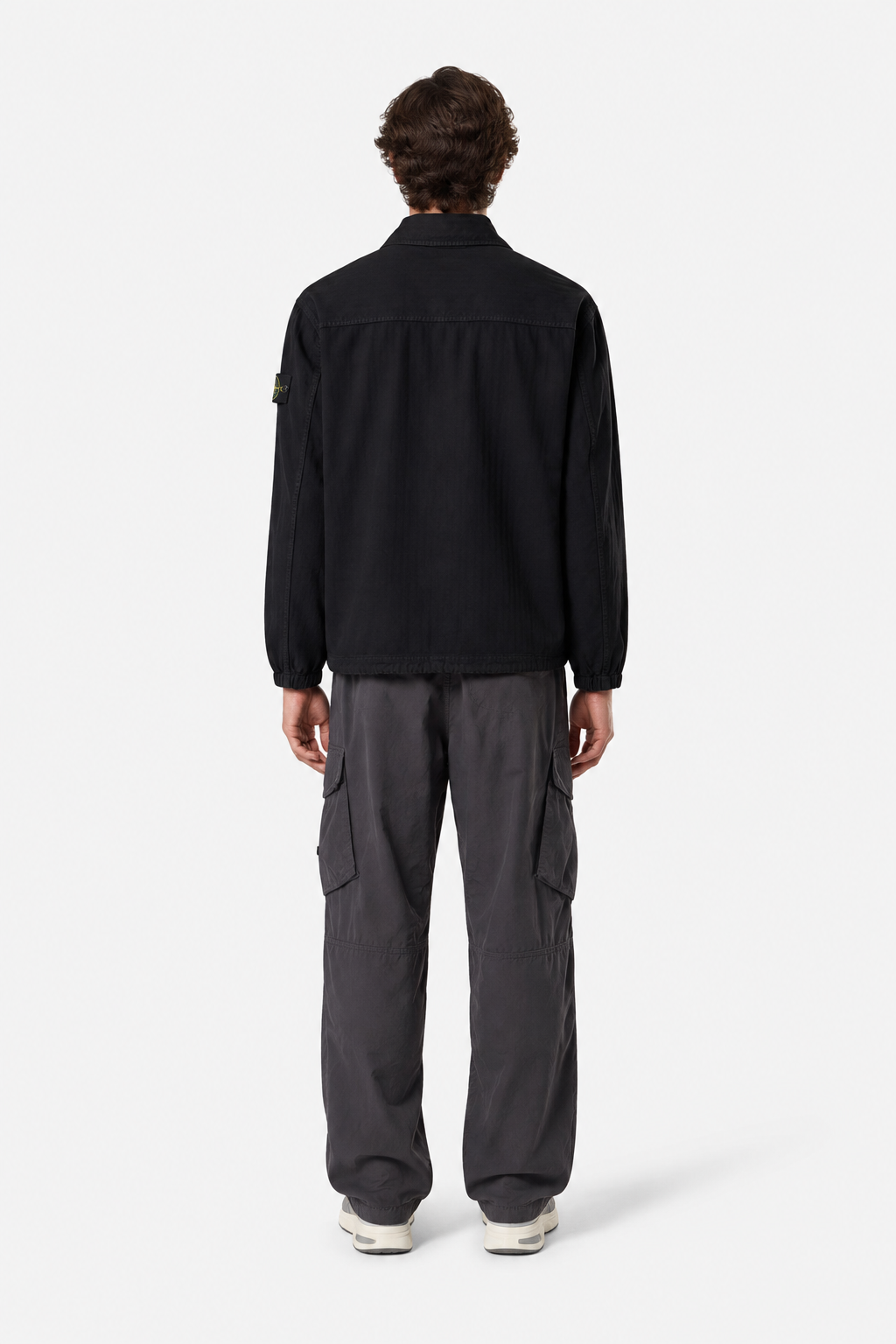 1200014 COTTON HERRINGBONE - Černá