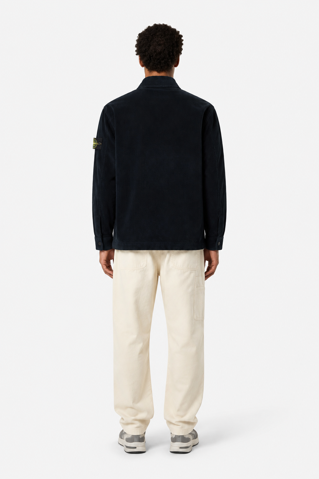 1200016 ORGANIC COTTON CORDUROY 800 - Námořnická modrá