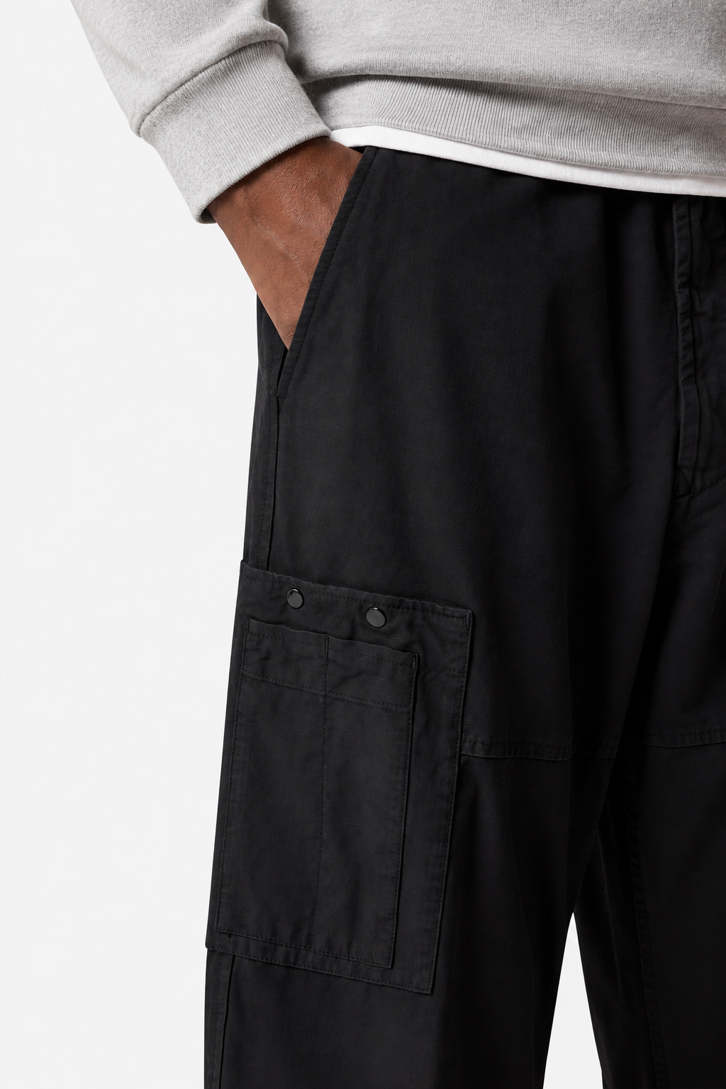 3100015 ORGANIC COTTON RIPSTOP - Černá