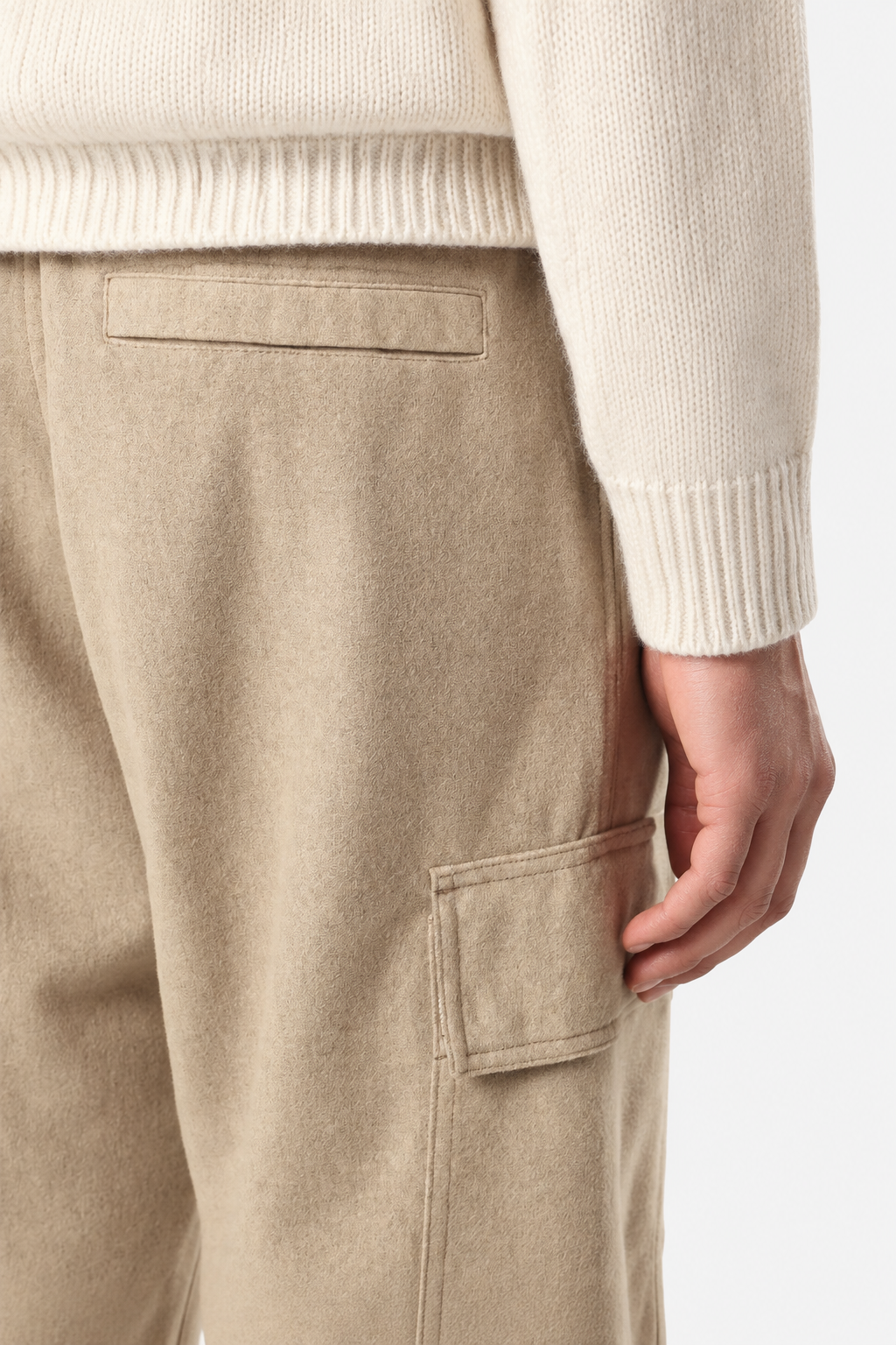 3100050 WOOL NYLON FLANNEL-TC - Béžová Biscuit