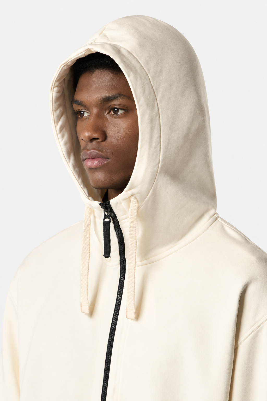 6100009 ORGANIC COTTON FLEECE - Slonová kost