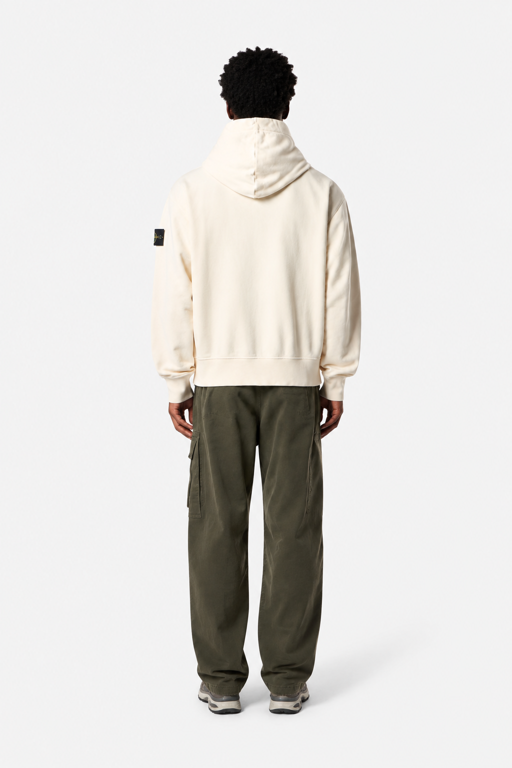 6100009 ORGANIC COTTON FLEECE - Slonová kost