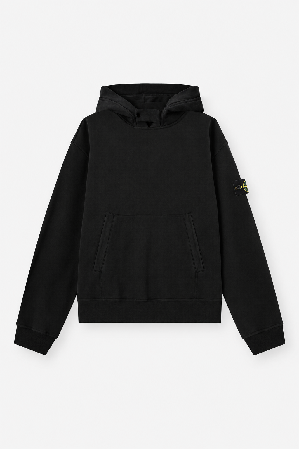 6100023 BRUSHED ORGANIC COTTON FLEECE - Černá