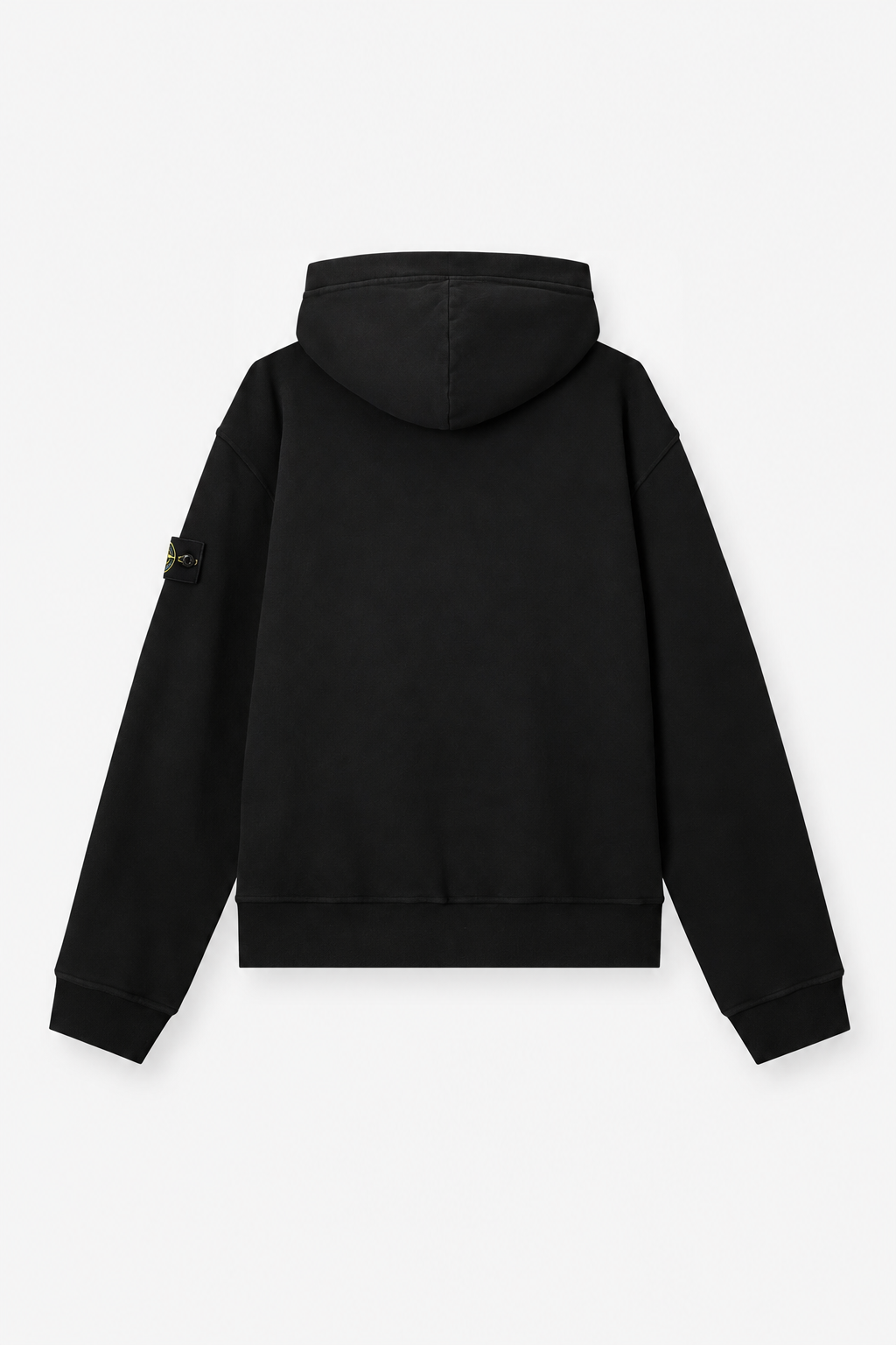 6100023 BRUSHED ORGANIC COTTON FLEECE - Černá