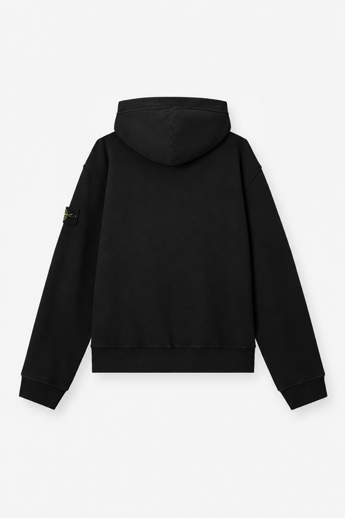 6100023 BRUSHED ORGANIC COTTON FLEECE - Černá