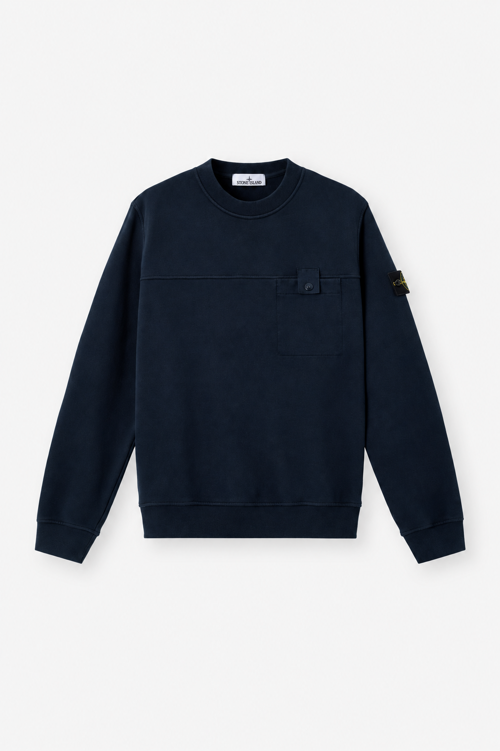 6100038 BRUSHED ORGANIC COTTON FLEECE - Námořnická modrá