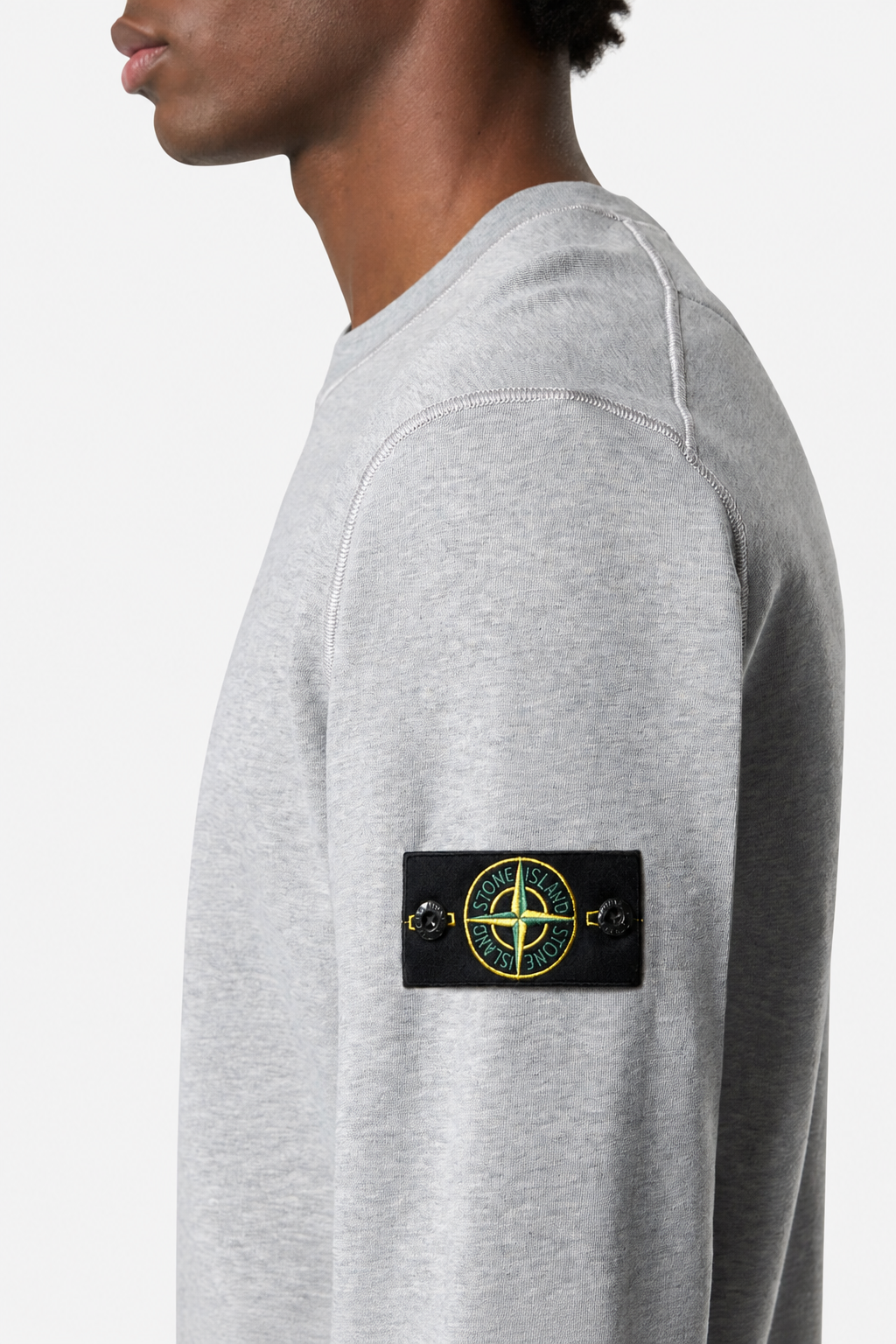 6100060 ORGANIC MÉLANGE COTTON FLEECE - Prachově šedý melír