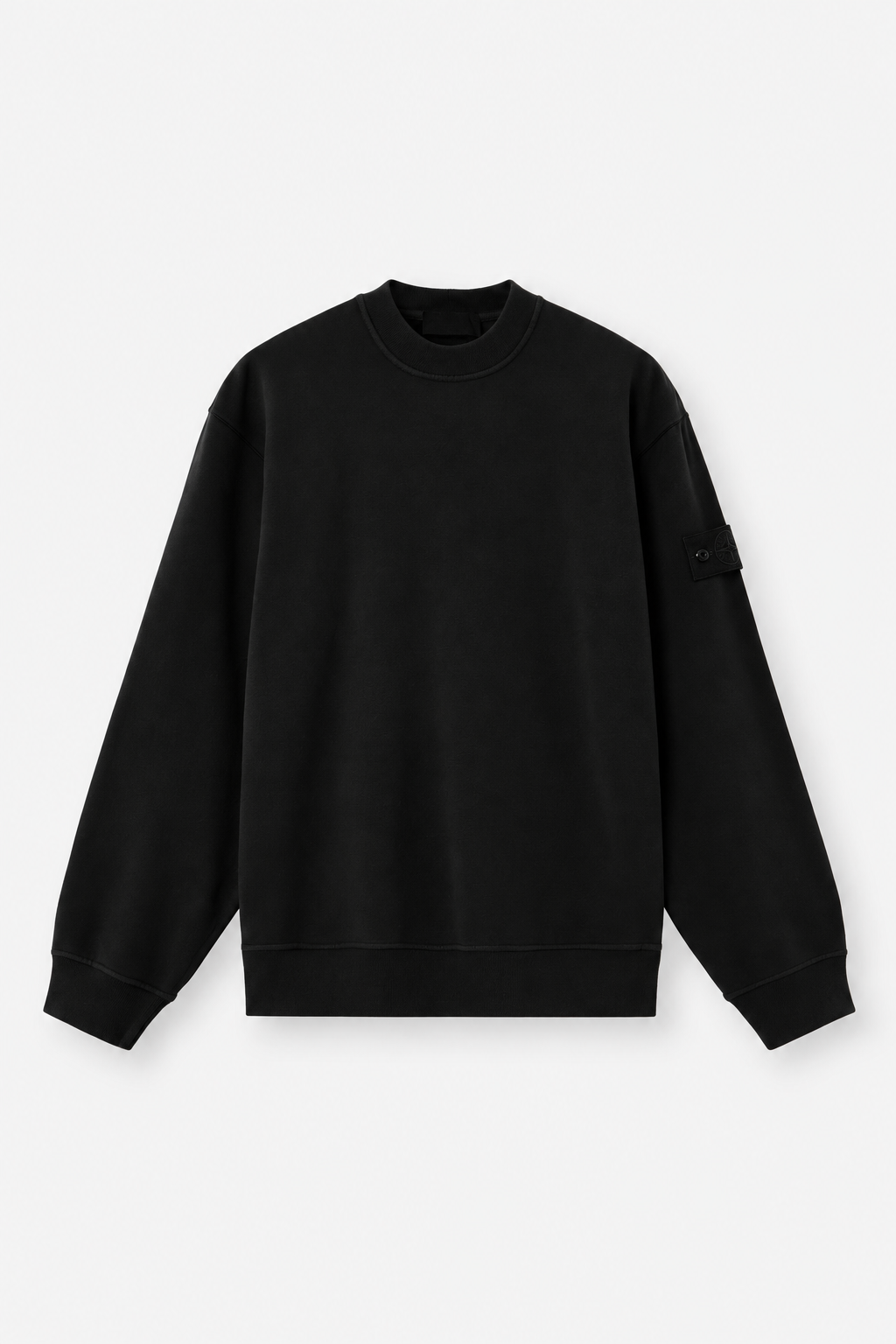 6100069 STRETCH COTTON FLEECE_S.I. GHOST - Černá